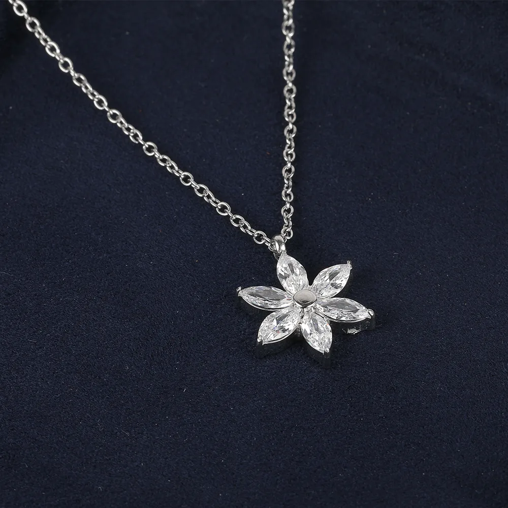 Simple Style Classic Style Geometric Letter Flower 304 Stainless Steel Women's Pendant Necklace display picture 135