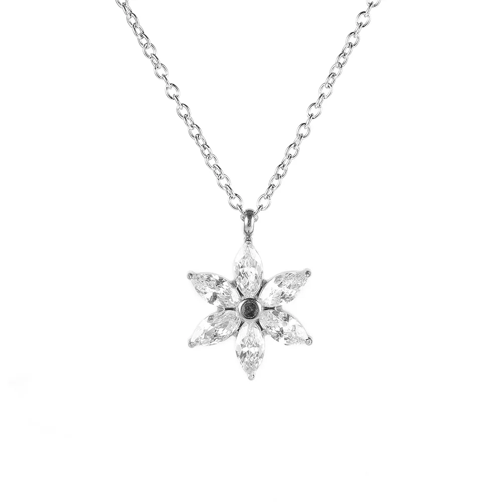 Simple Style Classic Style Geometric Letter Flower 304 Stainless Steel Women's Pendant Necklace display picture 138