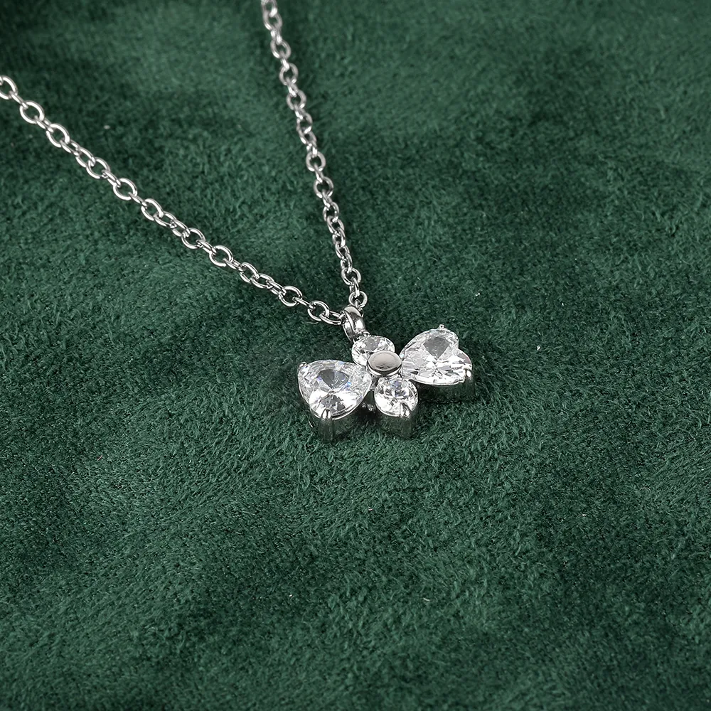 Simple Style Classic Style Geometric Letter Flower 304 Stainless Steel Women's Pendant Necklace display picture 142