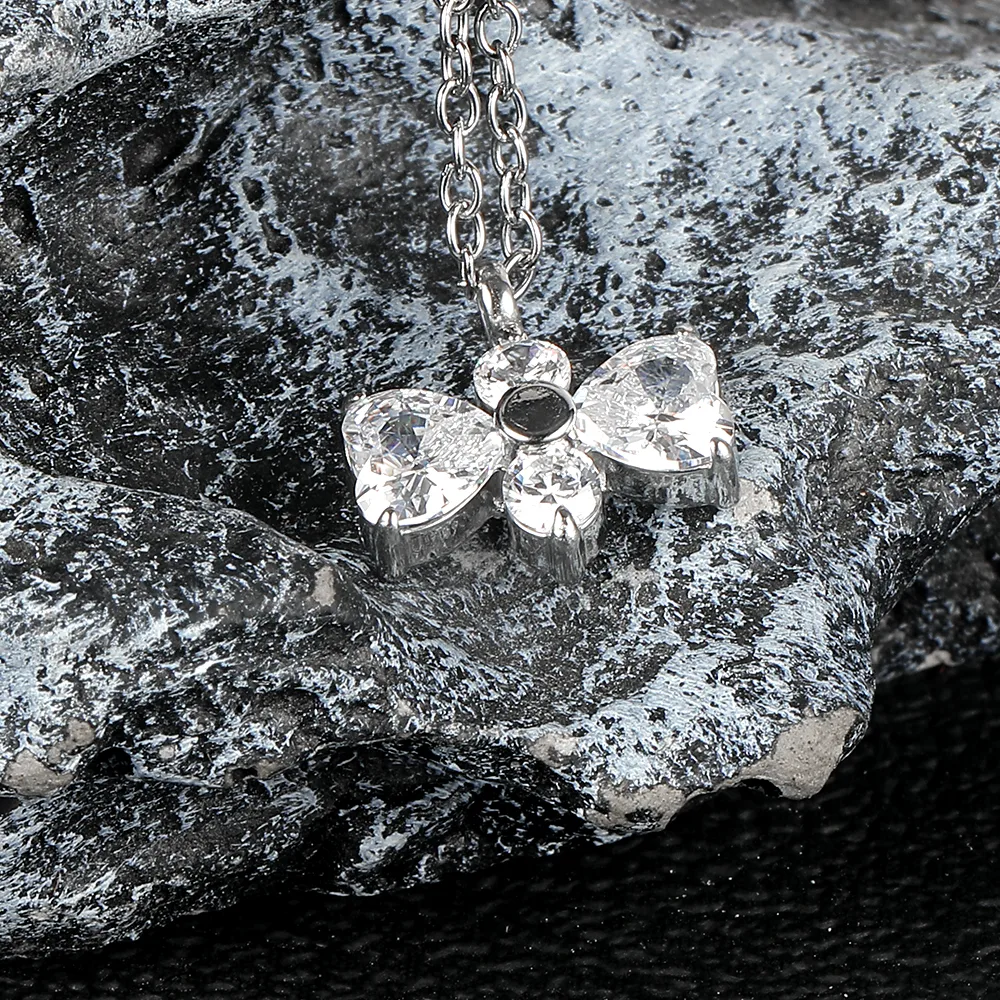 Simple Style Classic Style Geometric Letter Flower 304 Stainless Steel Women's Pendant Necklace display picture 143
