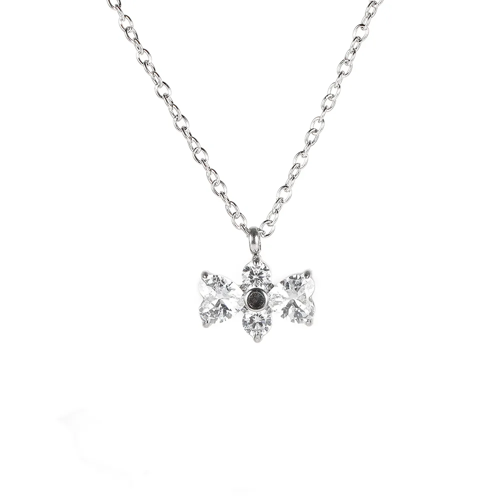 Simple Style Classic Style Geometric Letter Flower 304 Stainless Steel Women's Pendant Necklace display picture 145