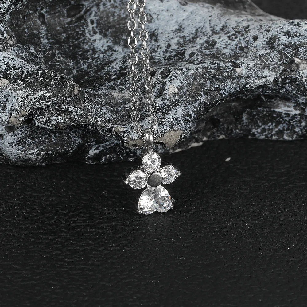 Simple Style Classic Style Geometric Letter Flower 304 Stainless Steel Women's Pendant Necklace display picture 146