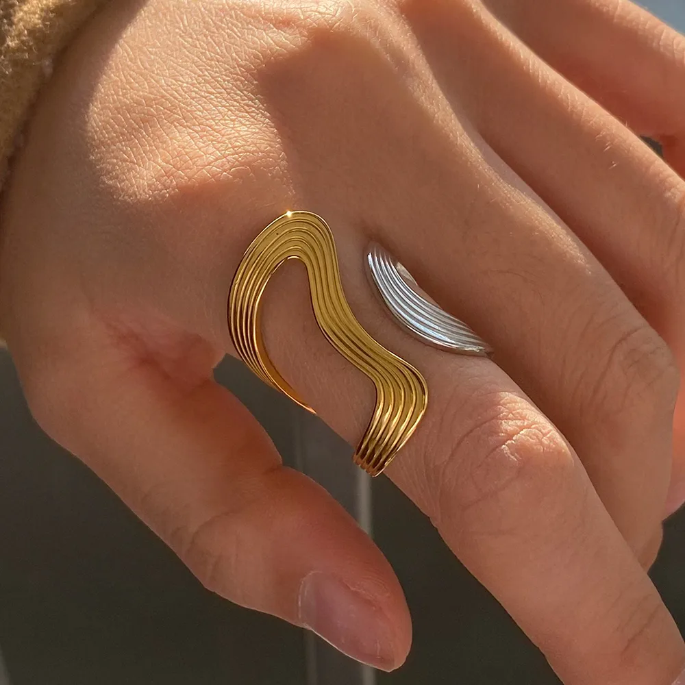 Simple Style Commute Geometric 316 Stainless Steel  Women's Rings display picture 2