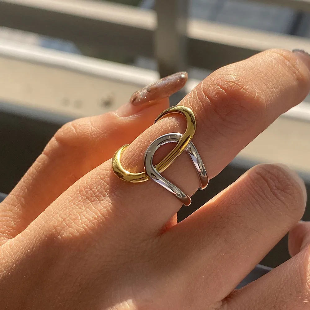 Simple Style Commute Geometric 316 Stainless Steel  Women's Rings display picture 3