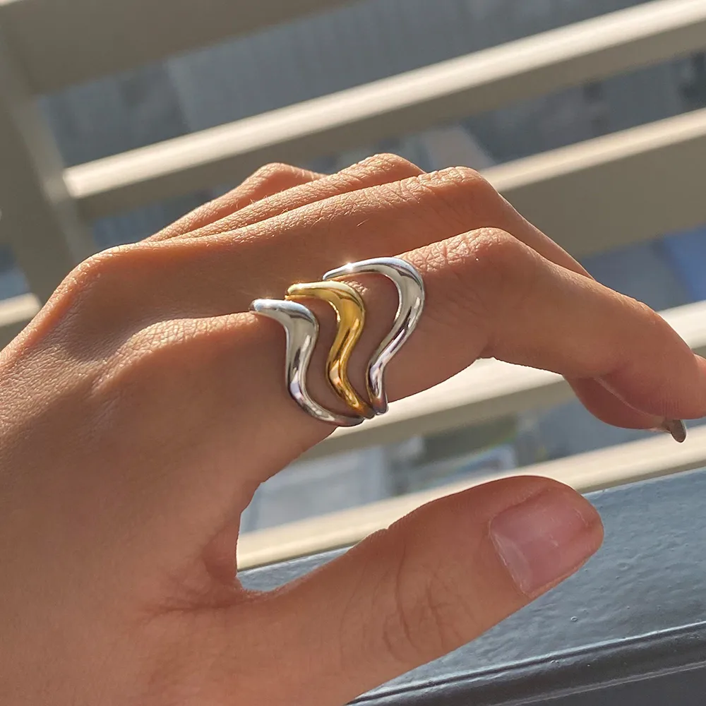 Simple Style Commute Geometric 316 Stainless Steel  Women's Rings display picture 4