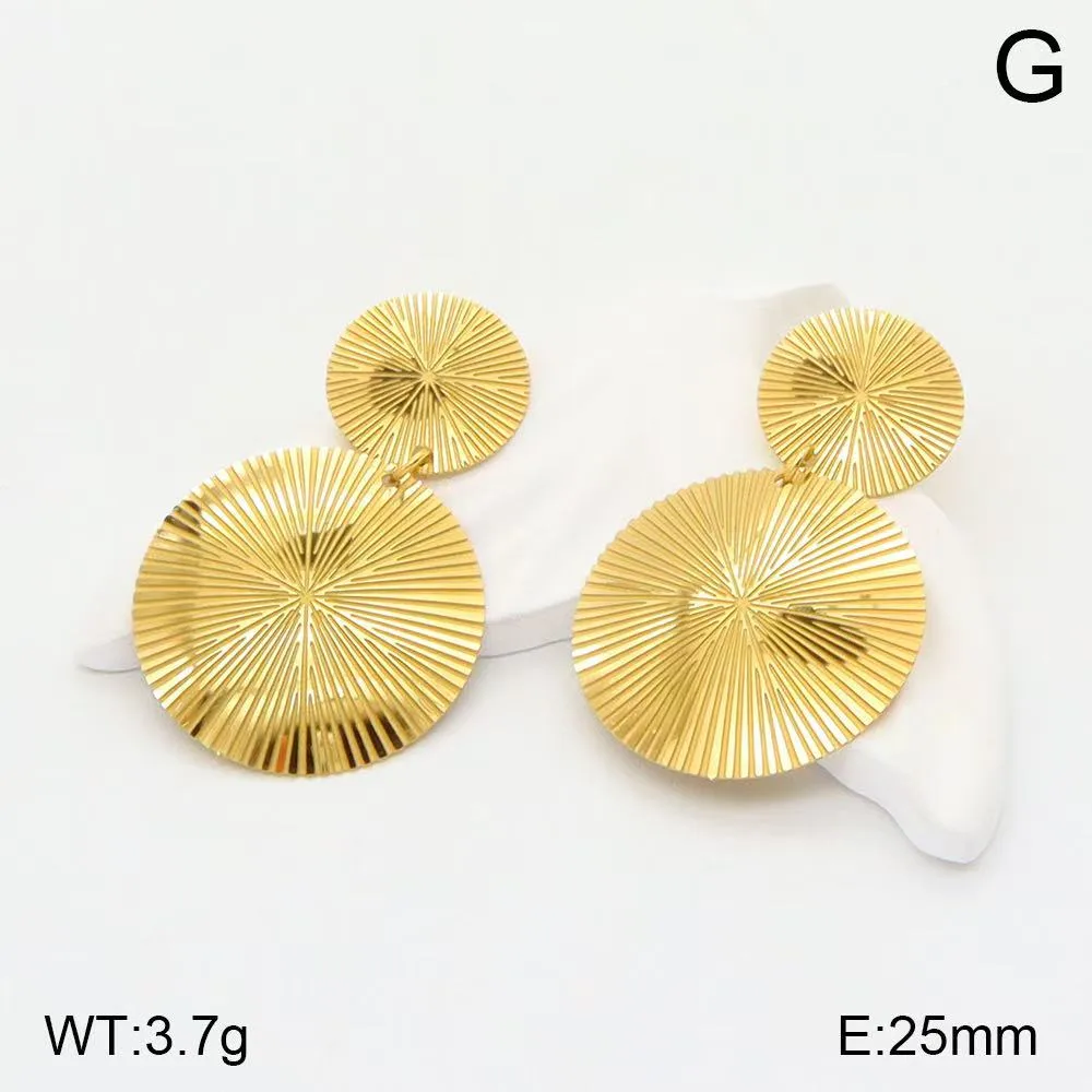 1 Pair Glam Lady Shiny Butterfly Polishing Plating 304 Stainless Steel 18K Gold Plated Drop Earrings Ear Studs display picture 2