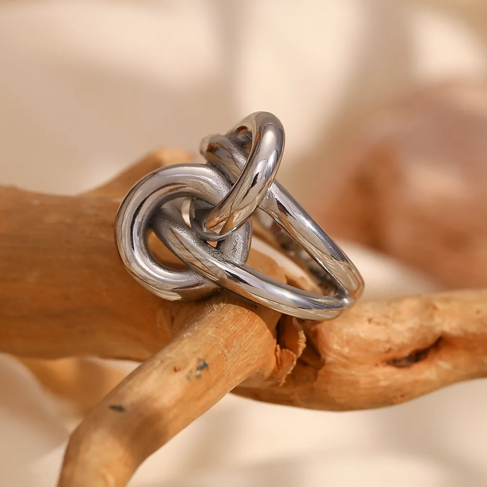 Basic Simple Style Knot 304 Stainless Steel Plating 18K Gold Plated Women's Rings display picture 4
