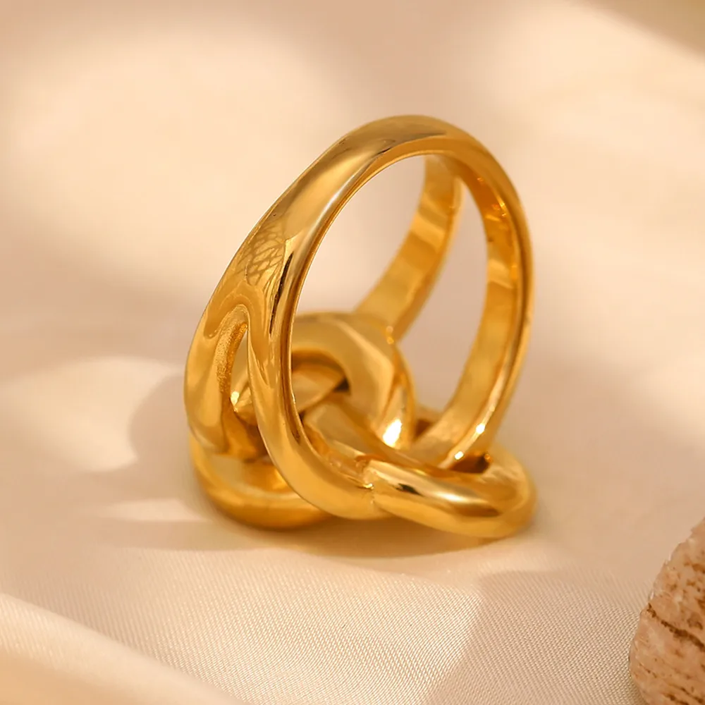 Basic Simple Style Knot 304 Stainless Steel Plating 18K Gold Plated Women's Rings display picture 5