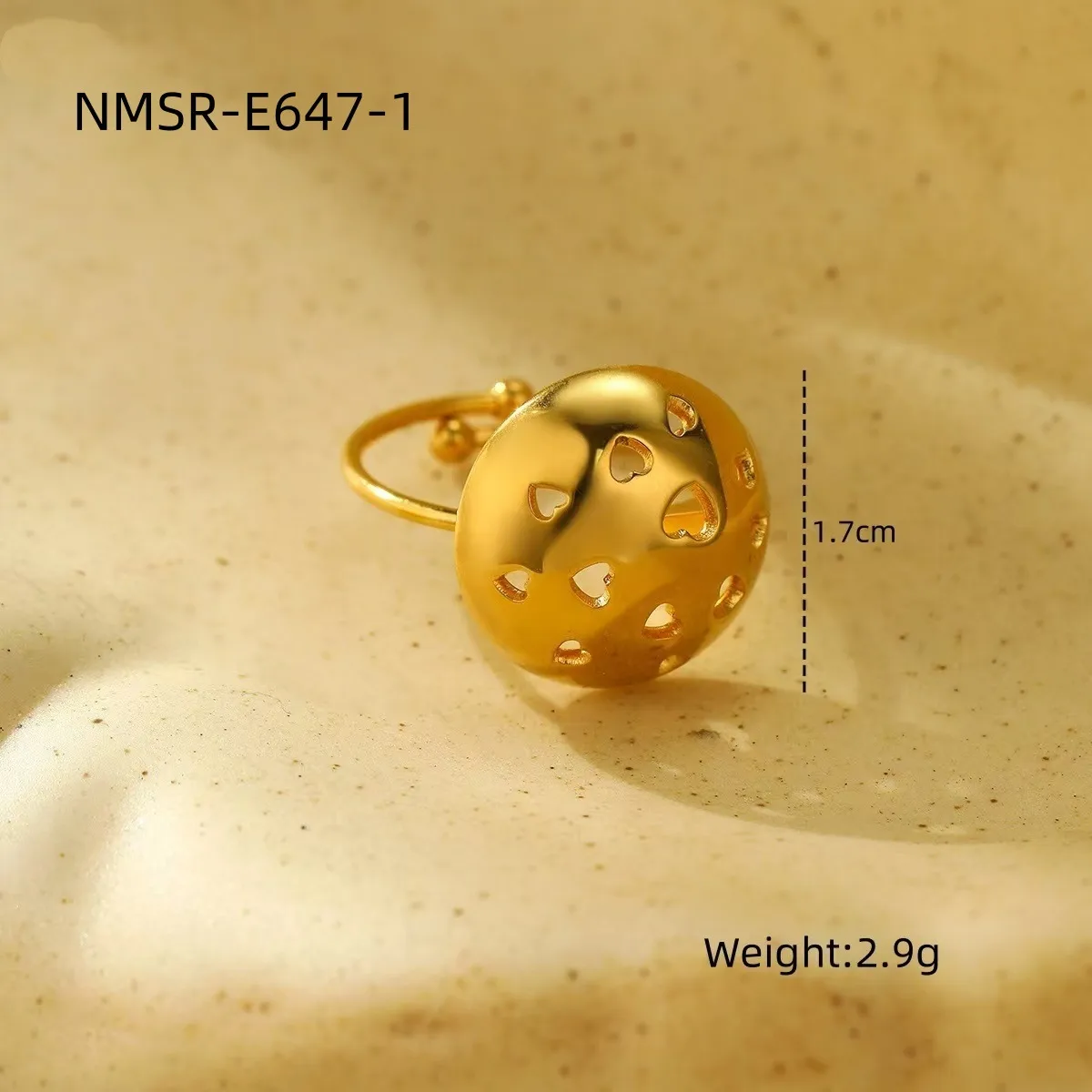Classic Style Heart Shape 304 Stainless Steel Women's Adjustable Ring Charm Rings Open Rings display picture 11