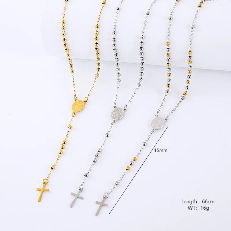 Hip-Hop Streetwear Commute Cross 304 Stainless Steel Unisex Pendant Necklace display picture 1