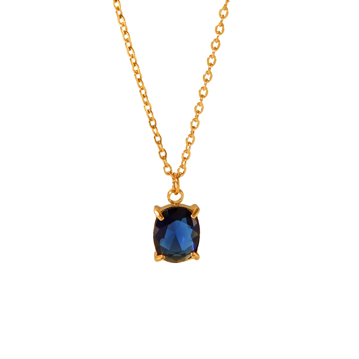 IG Style Simple Style Shiny Quadrilateral 304 Stainless Steel Titanium Steel Zircon 18K Gold Plated Women's Pendant Necklace display picture 9