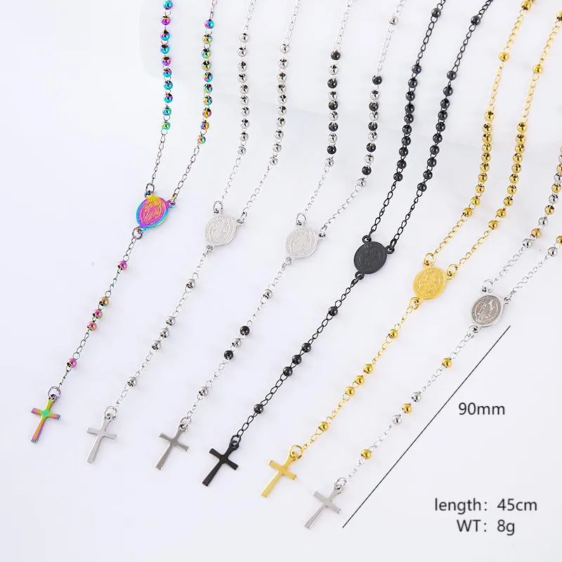 Hip-Hop Streetwear Commute Cross 304 Stainless Steel Unisex Pendant Necklace display picture 1