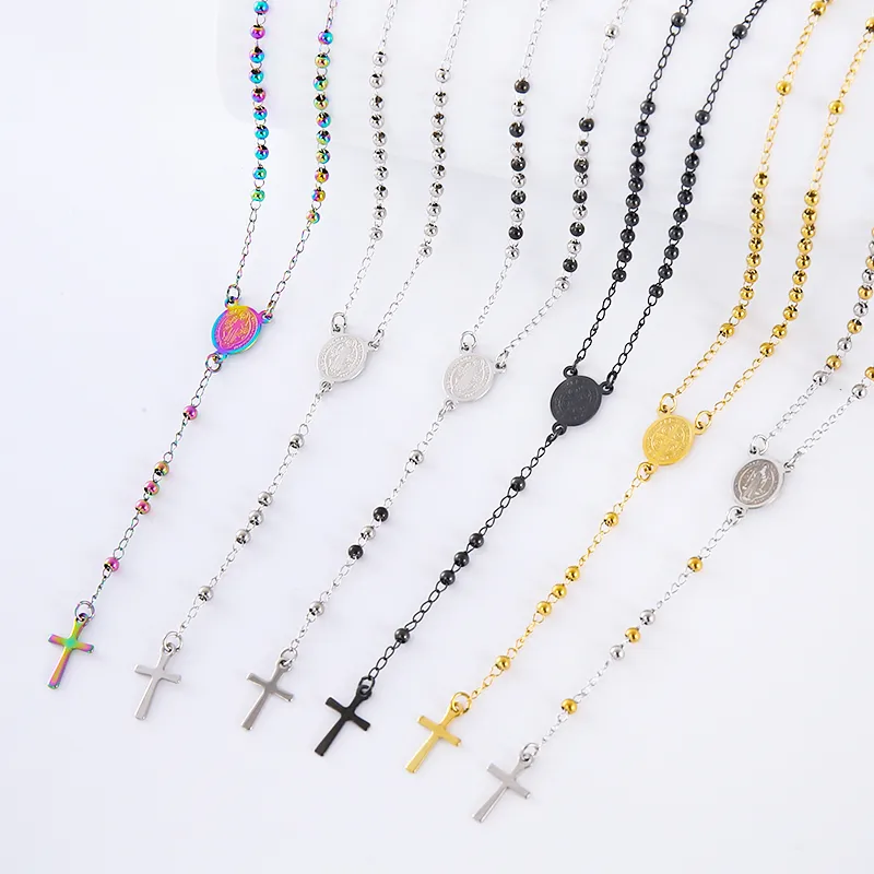 Hip-Hop Streetwear Commute Cross 304 Stainless Steel Unisex Pendant Necklace display picture 8