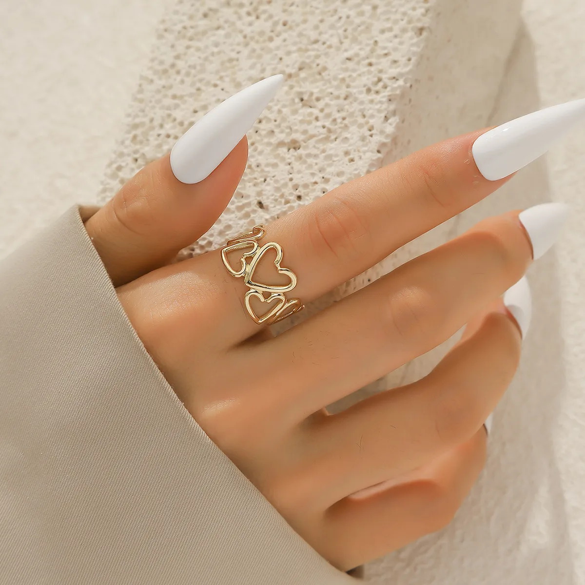 Vacation Classic Style Heart Shape Copper Women's Rings display picture 3