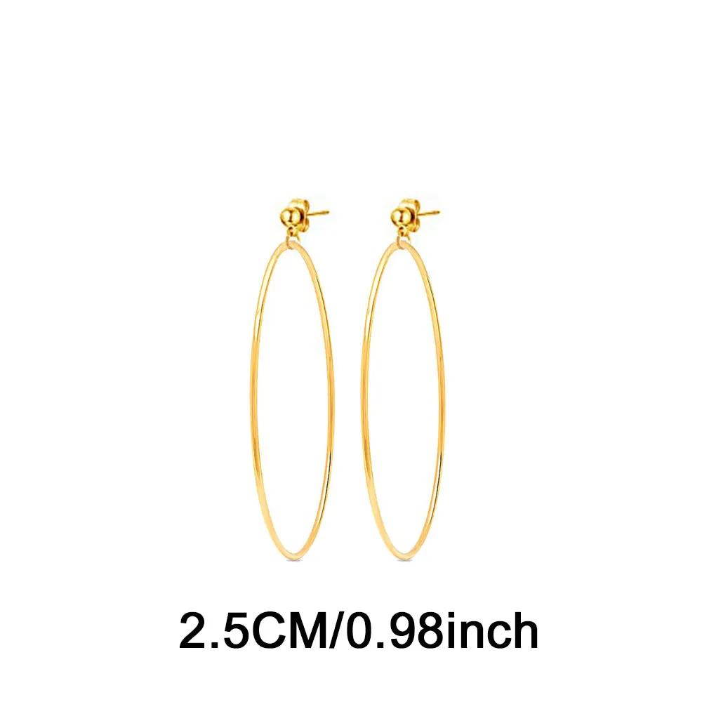 1 Pair Simple Style Solid Color 304 Stainless Steel Drop Earrings display picture 6