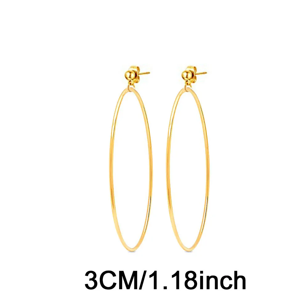 1 Pair Simple Style Solid Color 304 Stainless Steel Drop Earrings display picture 4