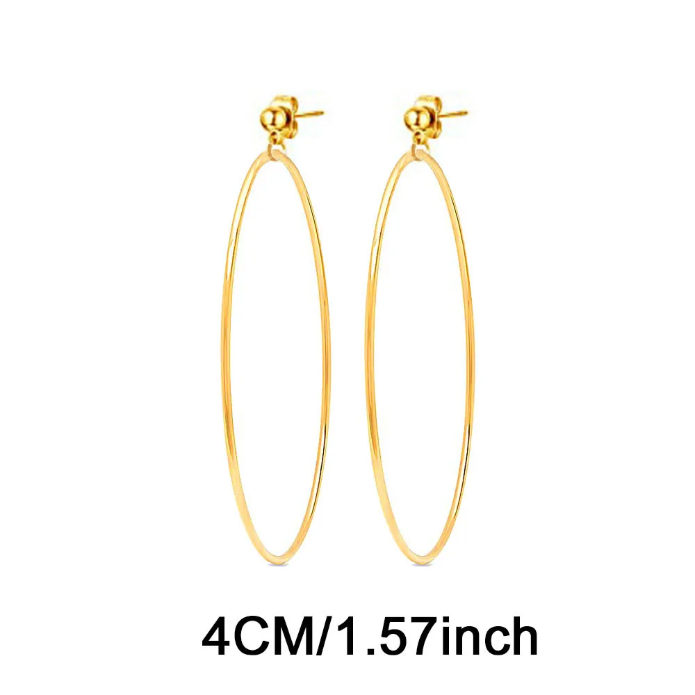 1 Pair Simple Style Solid Color 304 Stainless Steel Drop Earrings display picture 1