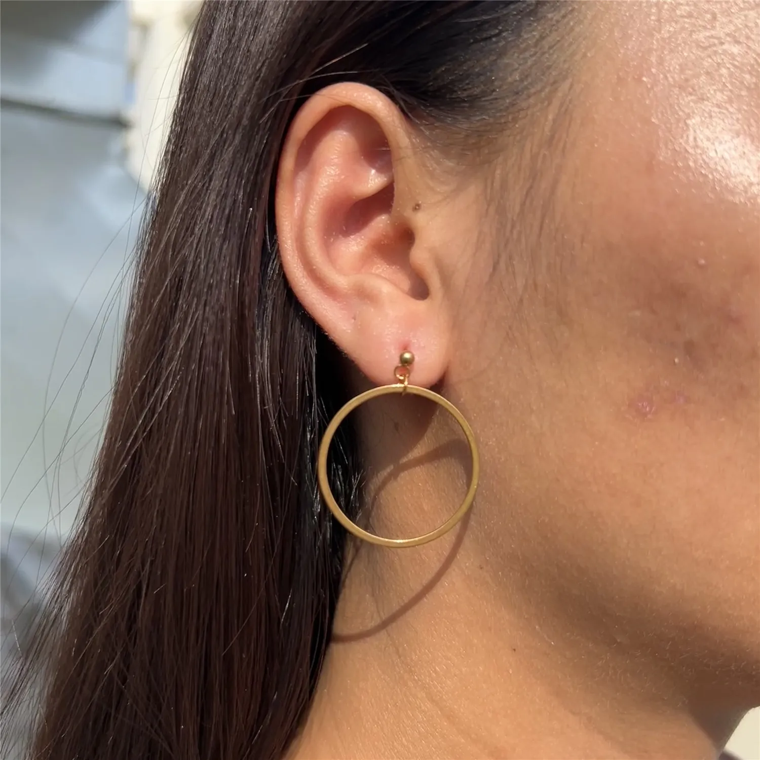 1 Pair Simple Style Solid Color 304 Stainless Steel Drop Earrings display picture 2