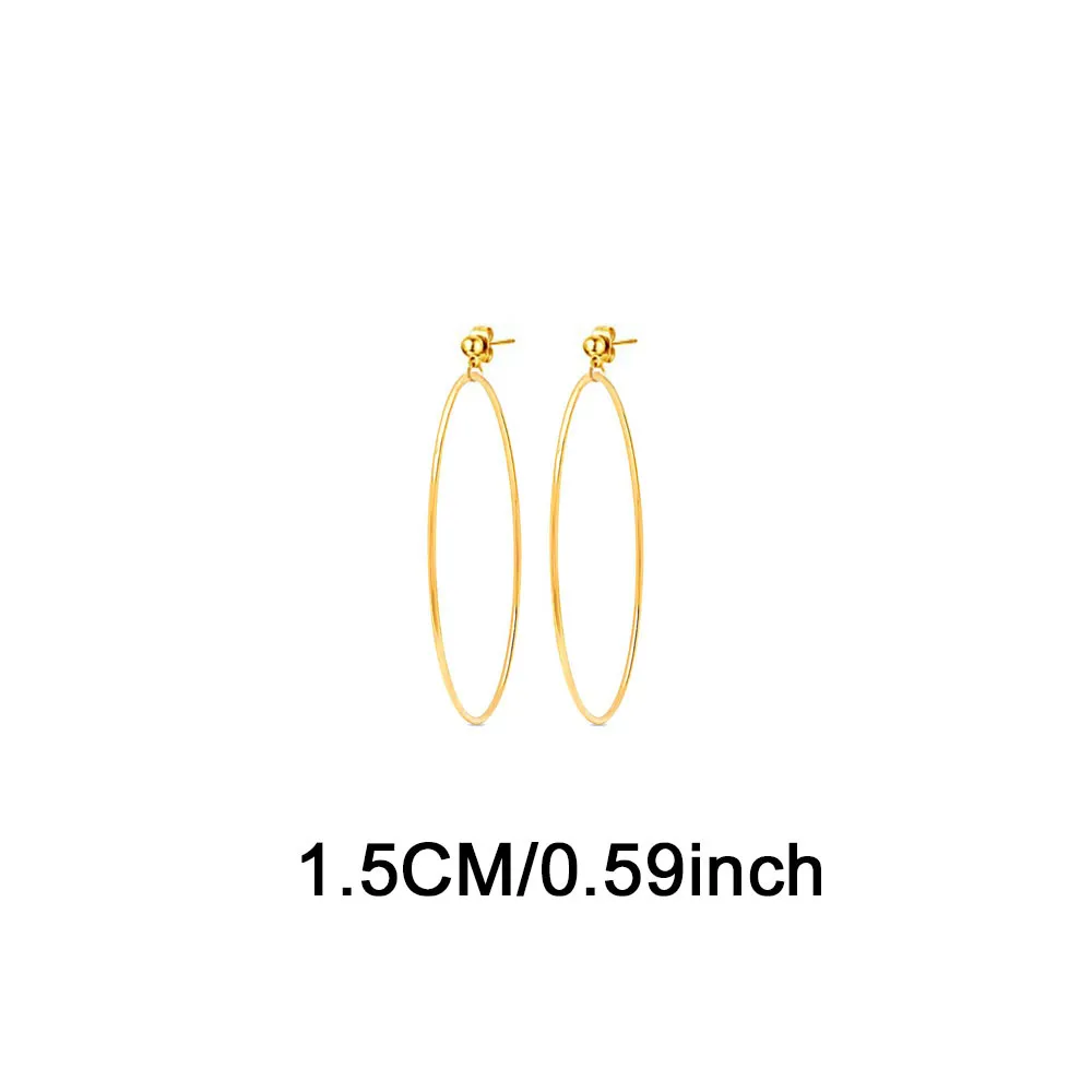 1 Pair Simple Style Solid Color 304 Stainless Steel Drop Earrings display picture 8