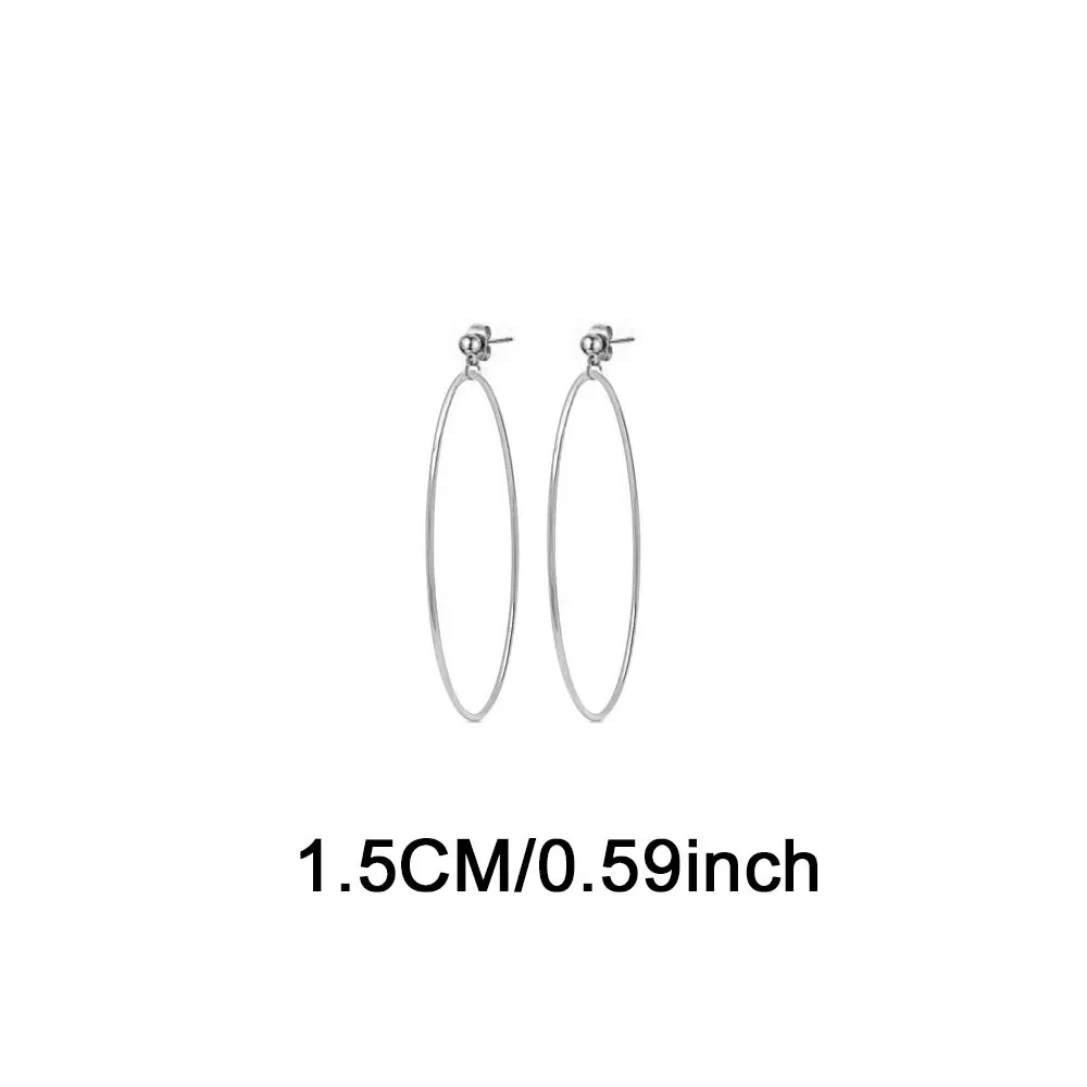 1 Pair Simple Style Solid Color 304 Stainless Steel Drop Earrings display picture 9