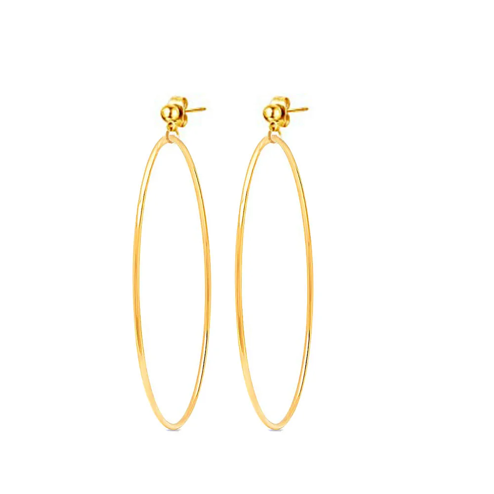 1 Pair Simple Style Solid Color 304 Stainless Steel Drop Earrings display picture 11