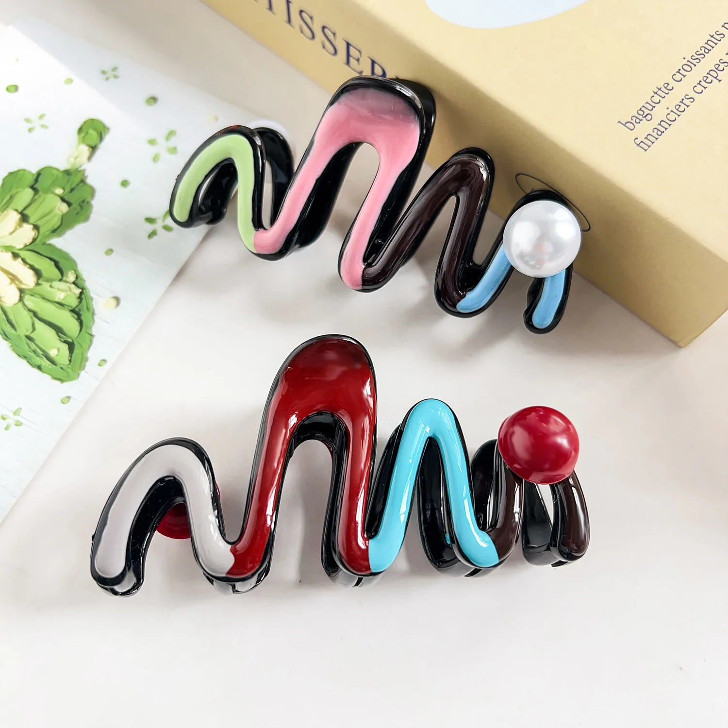 Women's Vacation Classic Style Color Block Plastic Resin Hair Claws display picture 3