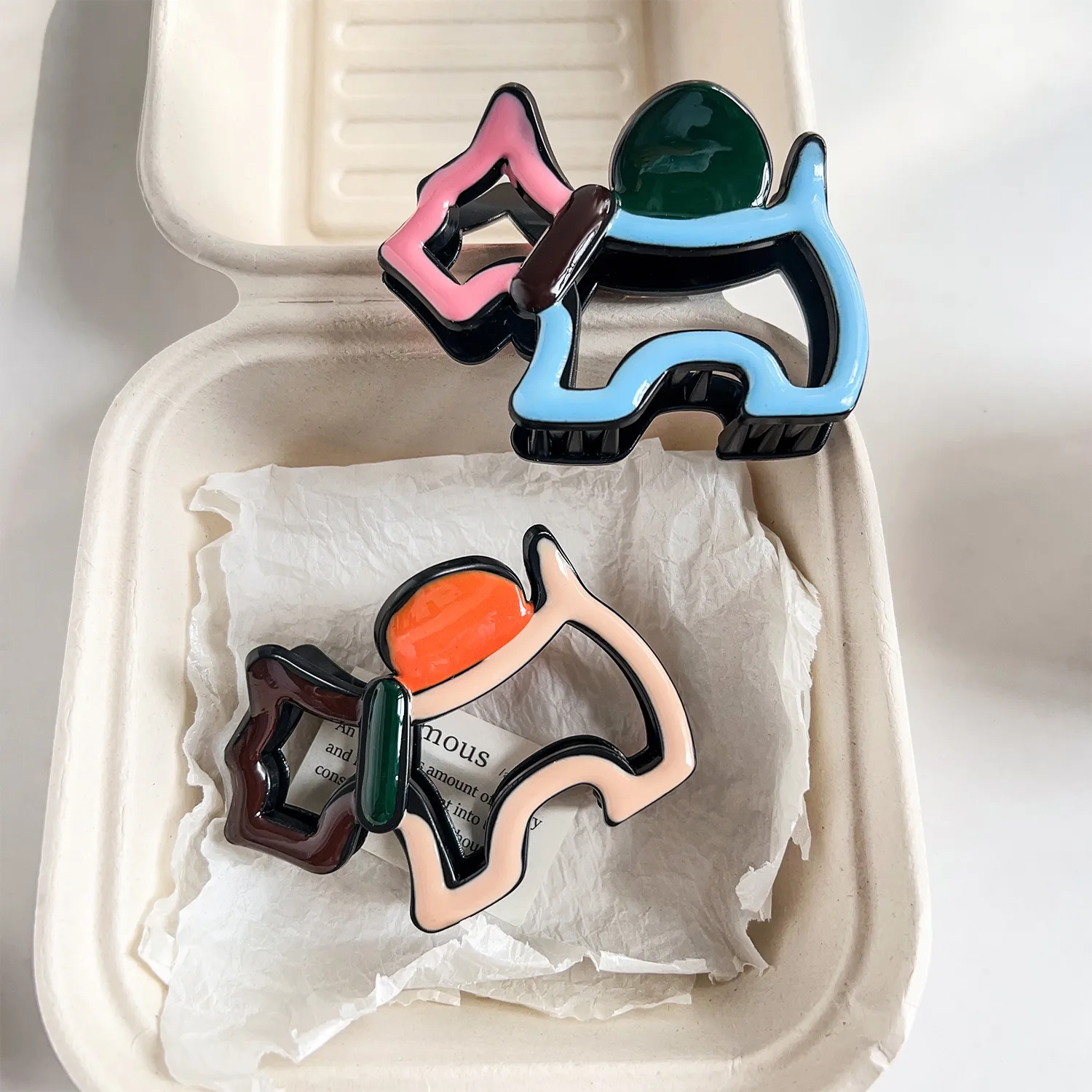 Women's Vacation Classic Style Color Block Plastic Resin Hair Claws display picture 5