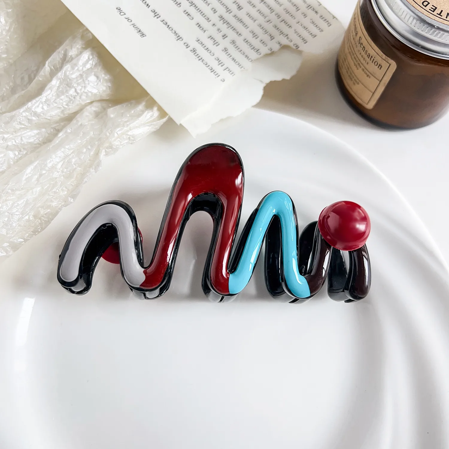 Women's Vacation Classic Style Color Block Plastic Resin Hair Claws display picture 11
