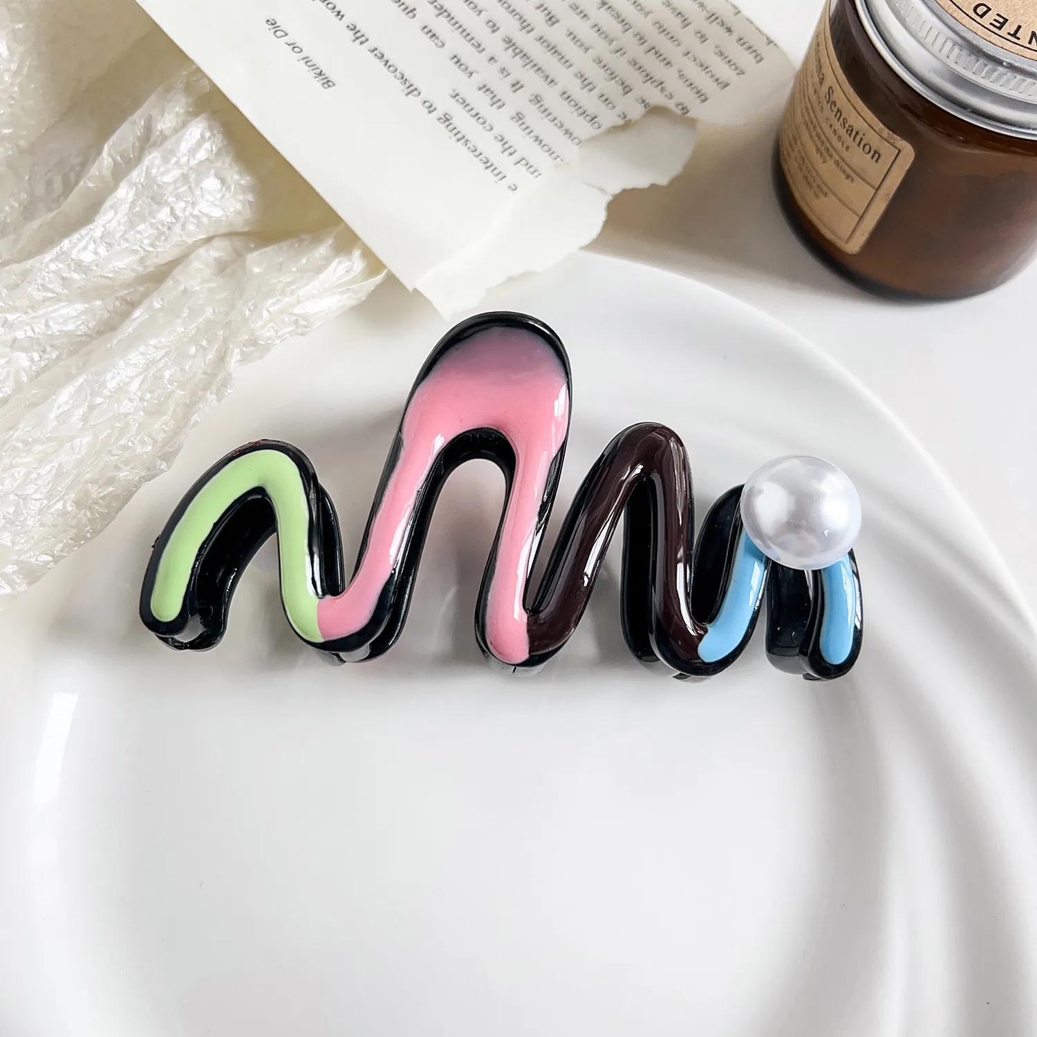 Women's Vacation Classic Style Color Block Plastic Resin Hair Claws display picture 12