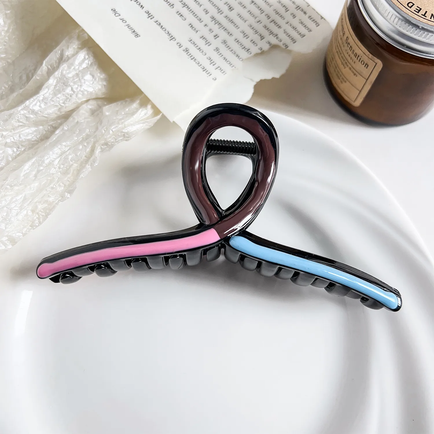 Women's Vacation Classic Style Color Block Plastic Resin Hair Claws display picture 13