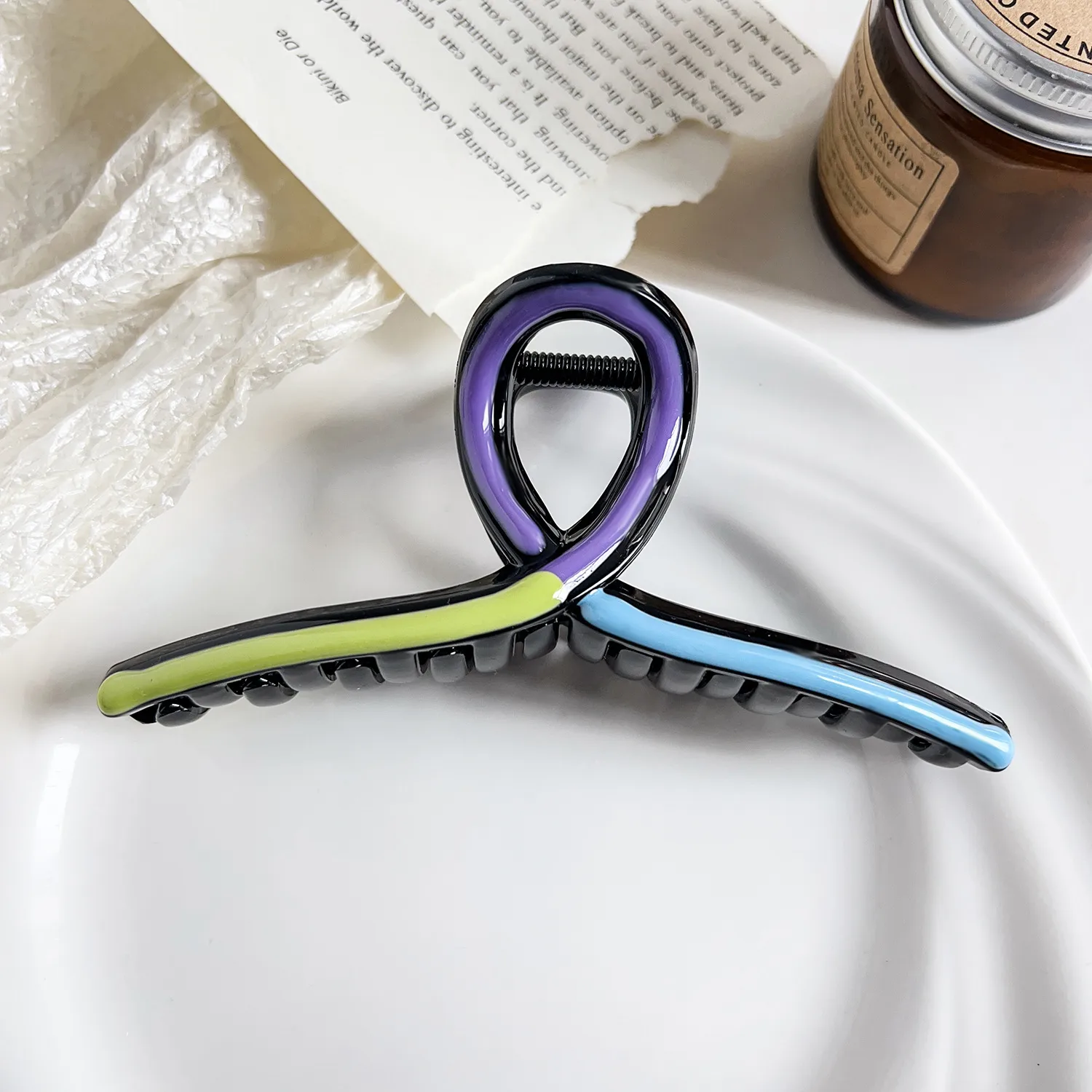 Women's Vacation Classic Style Color Block Plastic Resin Hair Claws display picture 14