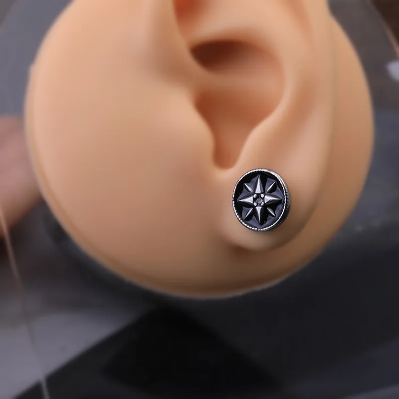 1 Piece Retro Punk Star Plating 304 Stainless Steel Ear Studs display picture 2
