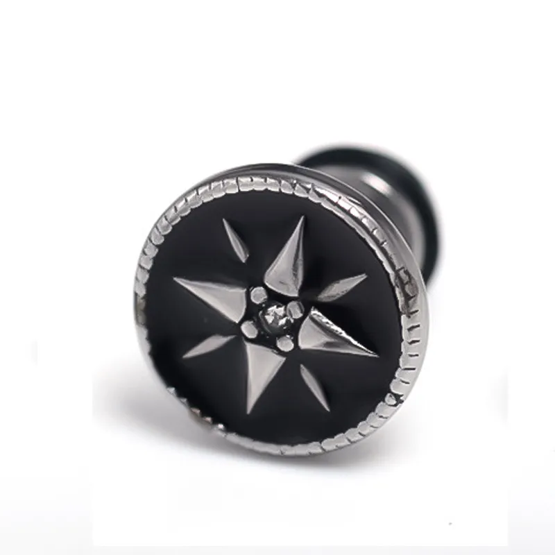 1 Piece Retro Punk Star Plating 304 Stainless Steel Ear Studs display picture 4