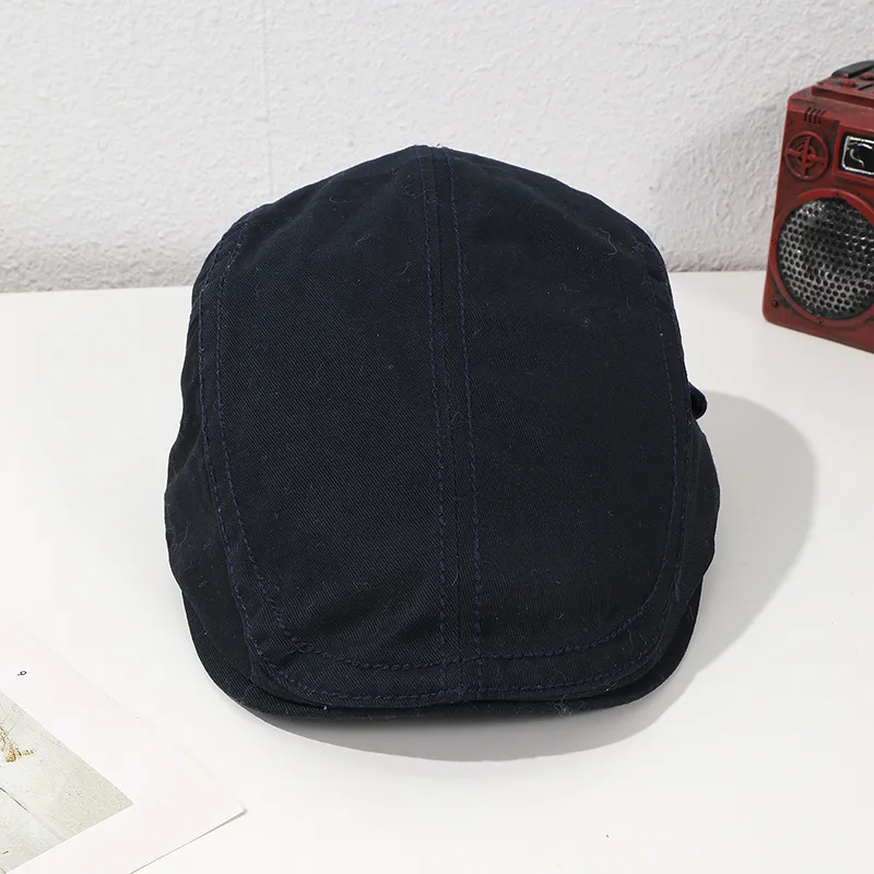 Unisex Simple Style Classic Style Solid Color Short Brim Ivy Cap display picture 5