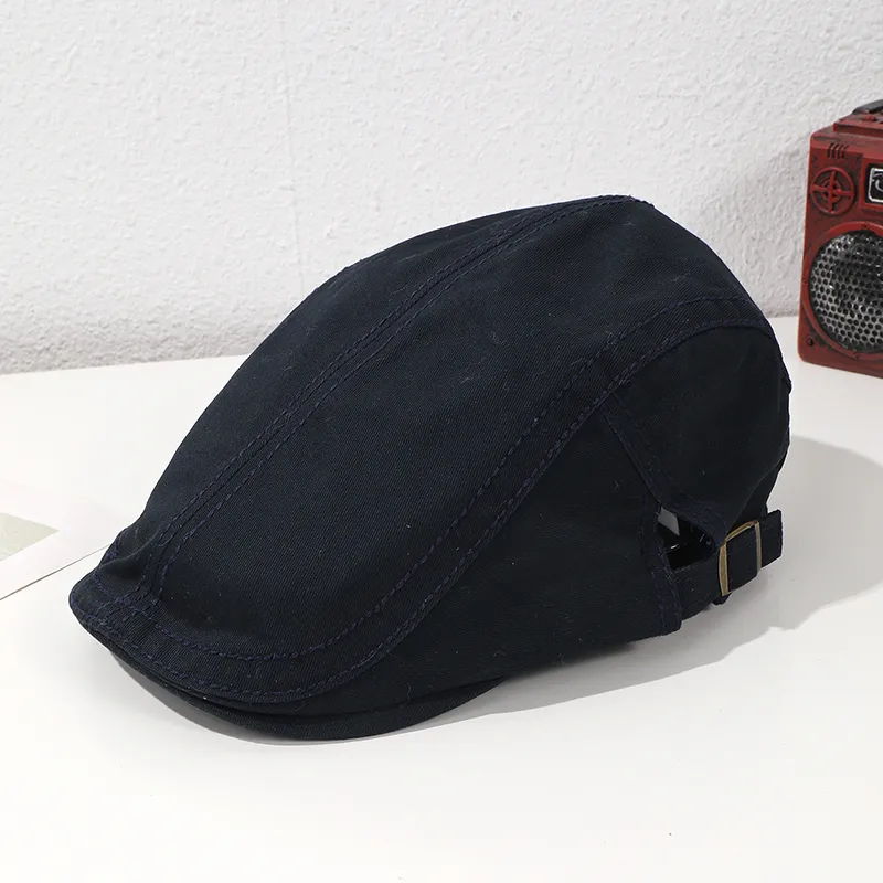 Unisex Simple Style Classic Style Solid Color Short Brim Ivy Cap display picture 4