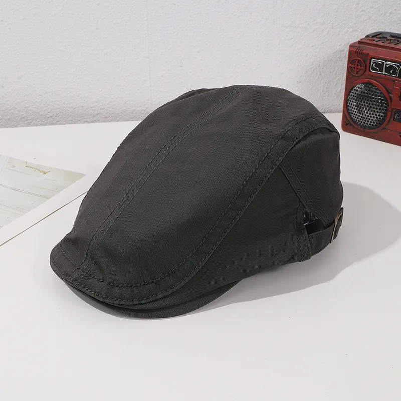 Unisex Simple Style Classic Style Solid Color Short Brim Ivy Cap display picture 7
