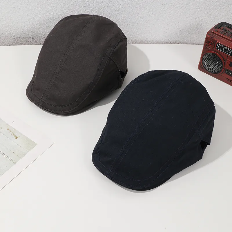 Unisex Simple Style Classic Style Solid Color Short Brim Ivy Cap display picture 1