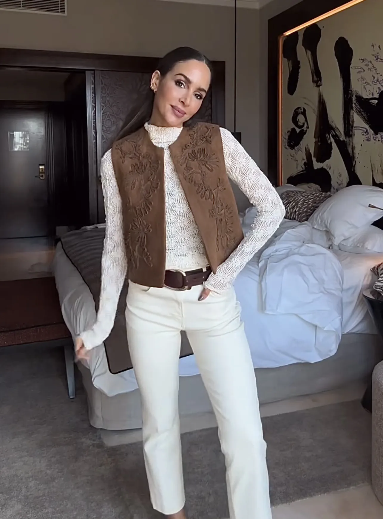 Women's Vest Sleeveless Blazers Vintage Style Embroidery display picture 2