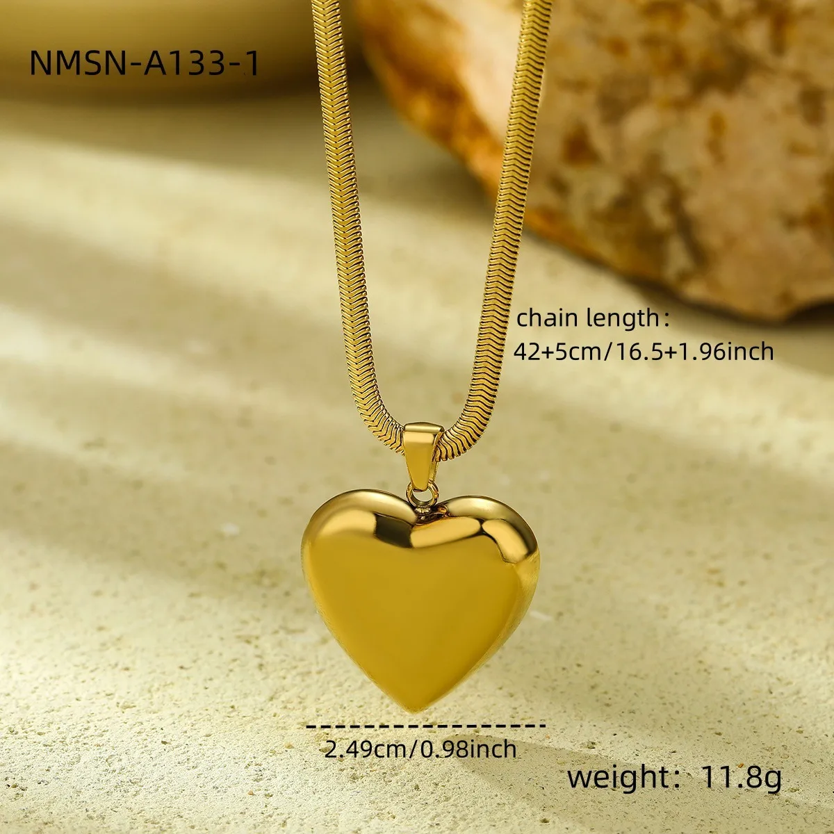 Classic Style Heart Shape 304 Stainless Steel Women's Pendant Necklace display picture 2