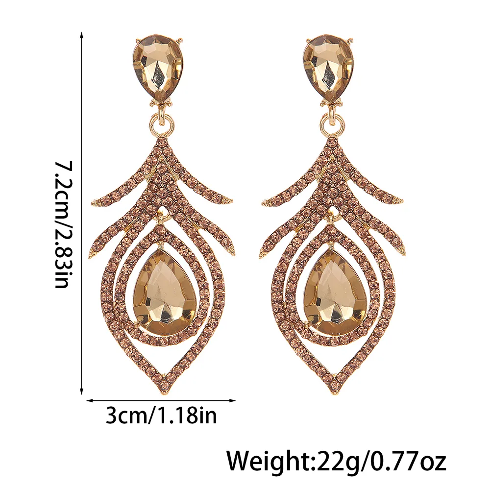 1 Pair Elegant Water Droplets Alloy Drop Earrings display picture 7
