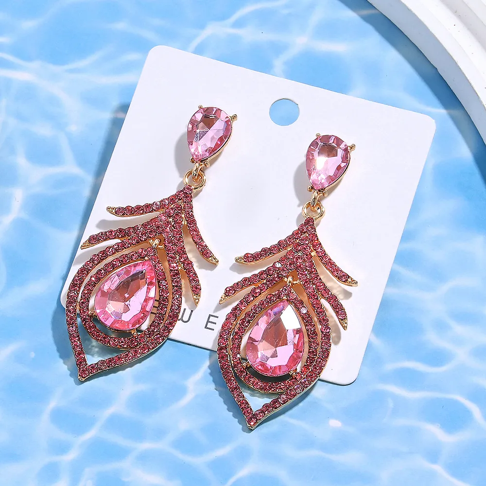 1 Pair Elegant Water Droplets Alloy Drop Earrings display picture 3