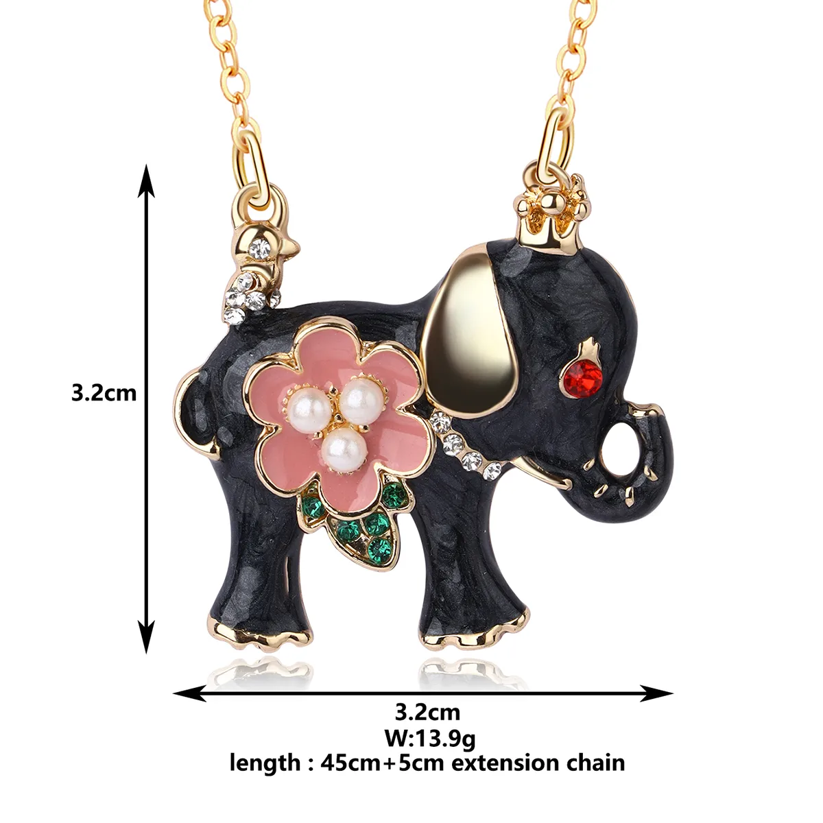 Cartoon Style Elephant Alloy Unisex Pendant Necklace display picture 2