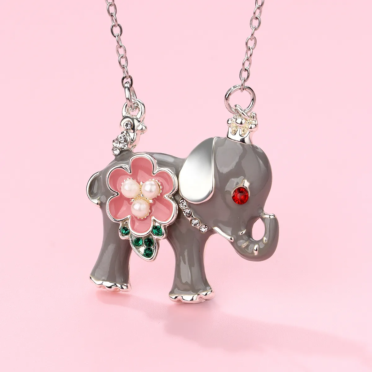 Cartoon Style Elephant Alloy Unisex Pendant Necklace display picture 12