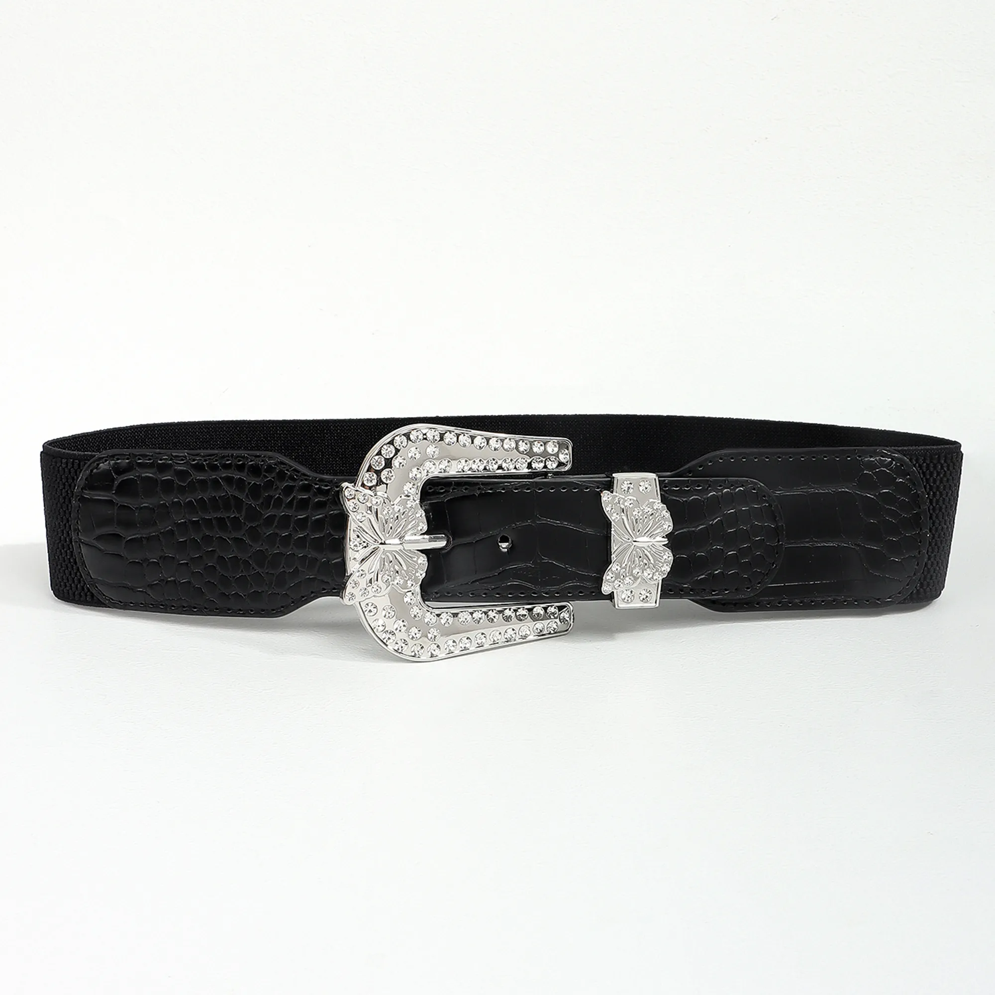 Vintage Style Preppy Style Simple Style Geometry Rhinestone Buckle Polyester Fiber Women's Adults display picture 2
