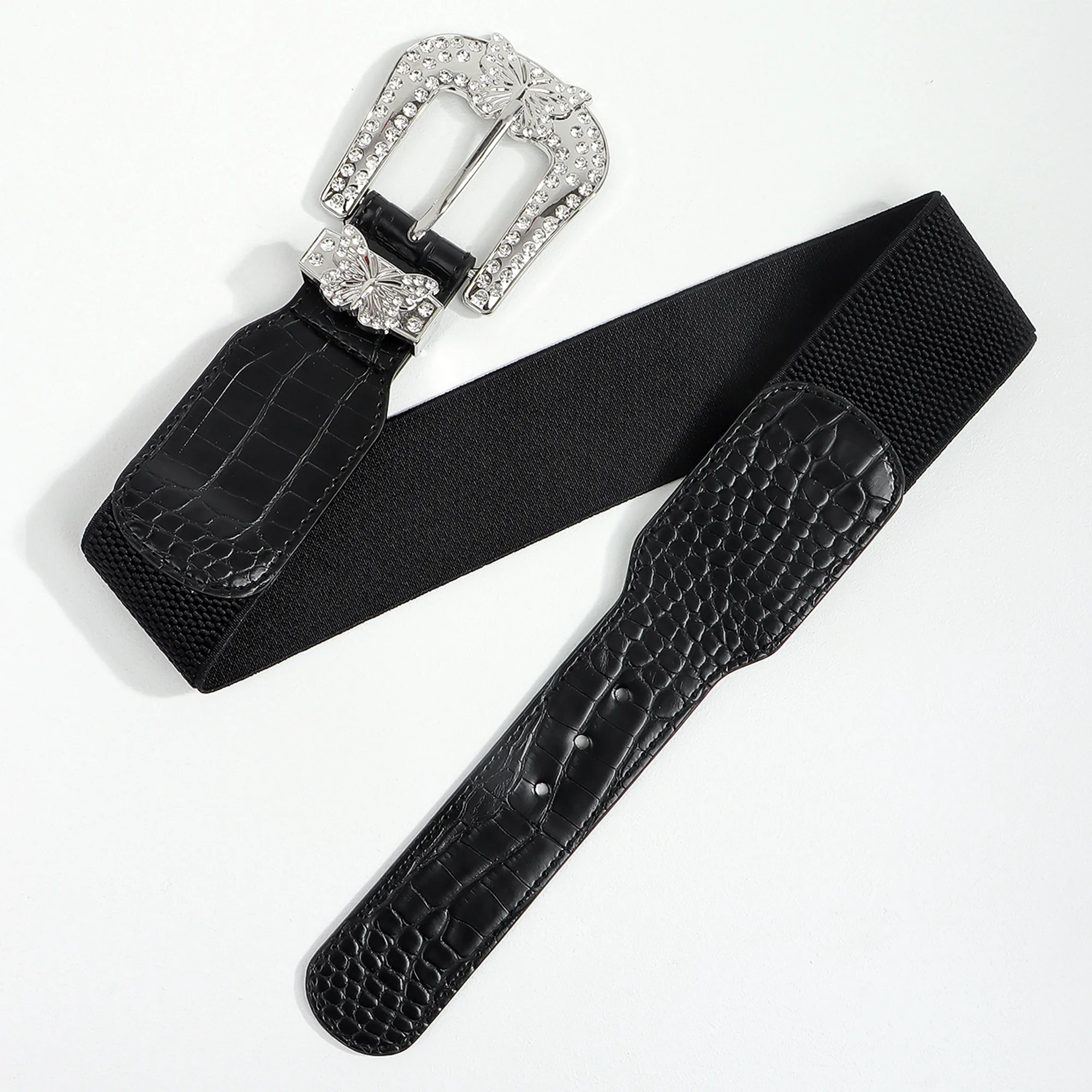 Vintage Style Preppy Style Simple Style Geometry Rhinestone Buckle Polyester Fiber Women's Adults display picture 6