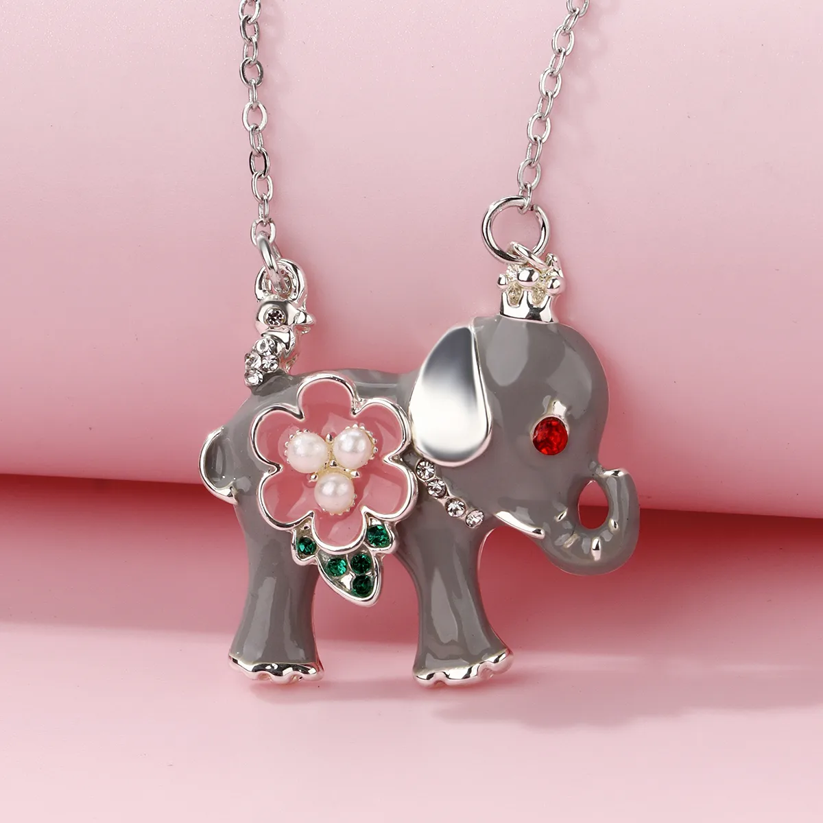 Cartoon Style Elephant Alloy Unisex Pendant Necklace display picture 9