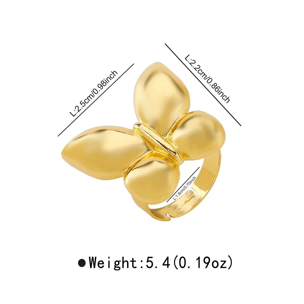 Simple Style Classic Style Butterfly Alloy Plating Women's Rings Earrings Necklace display picture 4