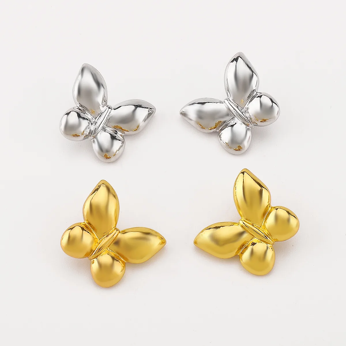 Simple Style Classic Style Butterfly Alloy Plating Women's Rings Earrings Necklace display picture 15