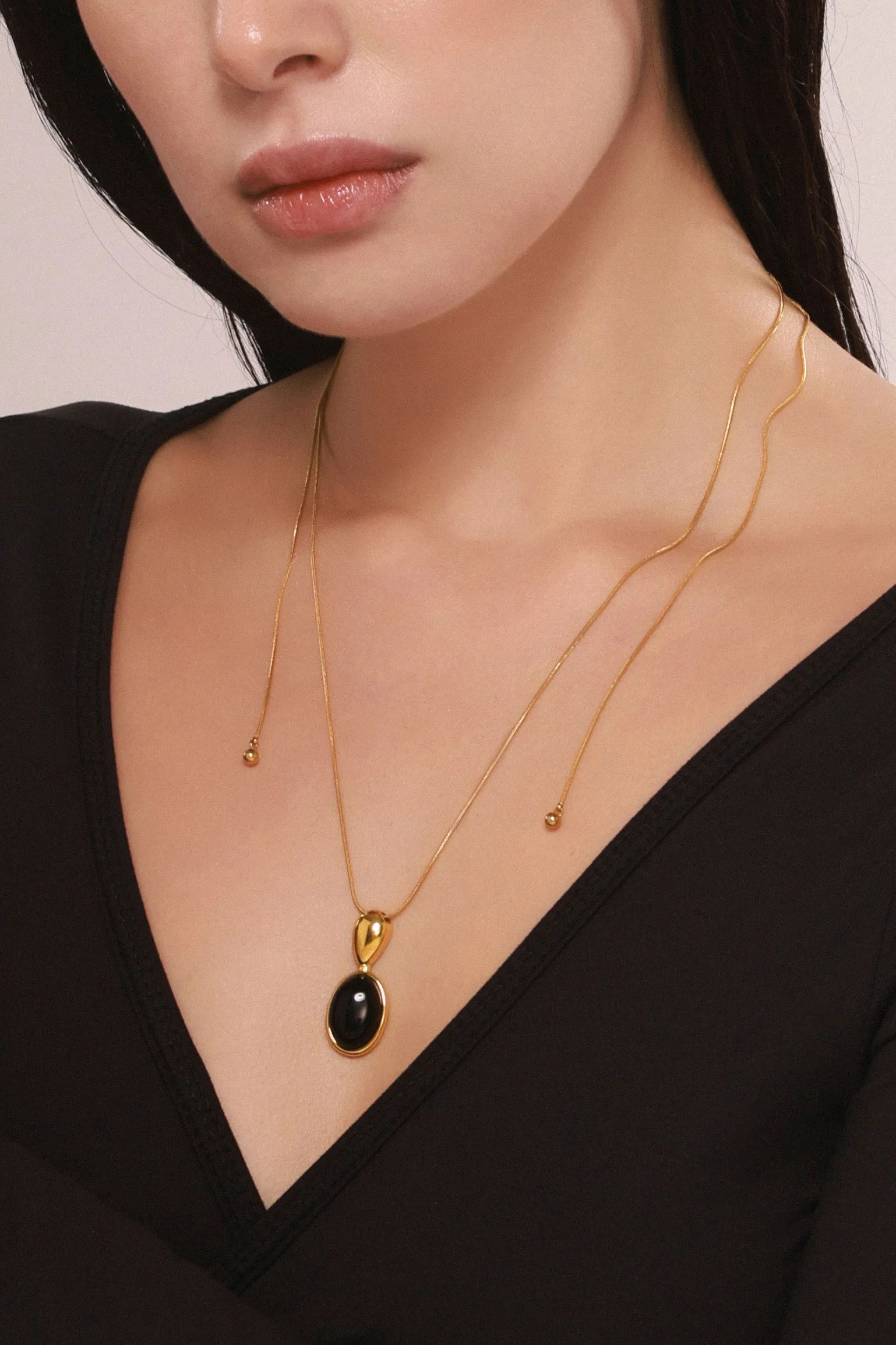 Wholesale Jewelry Vacation Commute Square 304 Stainless Steel Acrylic Agate Plating Inlay Sweater Chain display picture 5