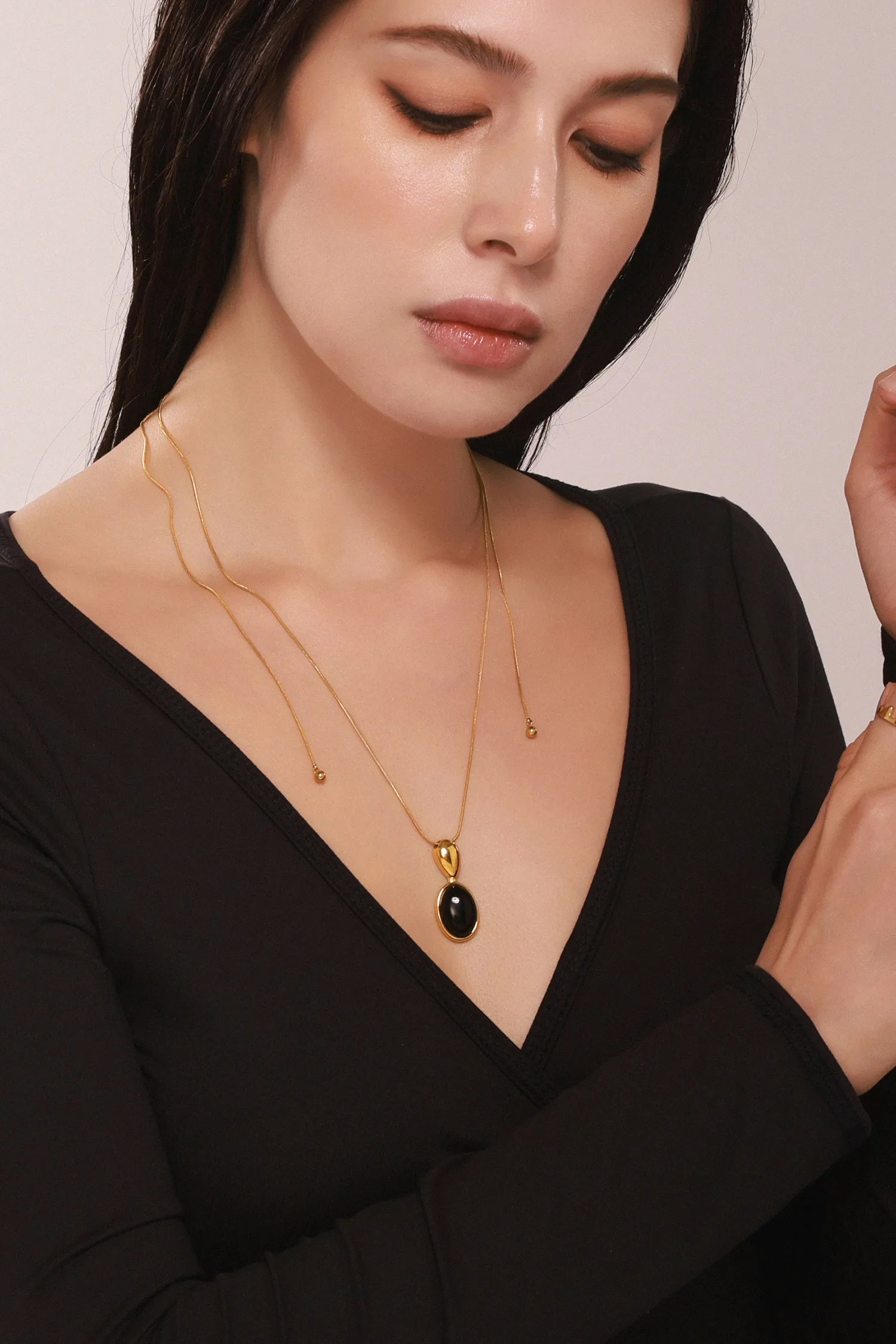 Wholesale Jewelry Vacation Commute Square 304 Stainless Steel Acrylic Agate Plating Inlay Sweater Chain display picture 7